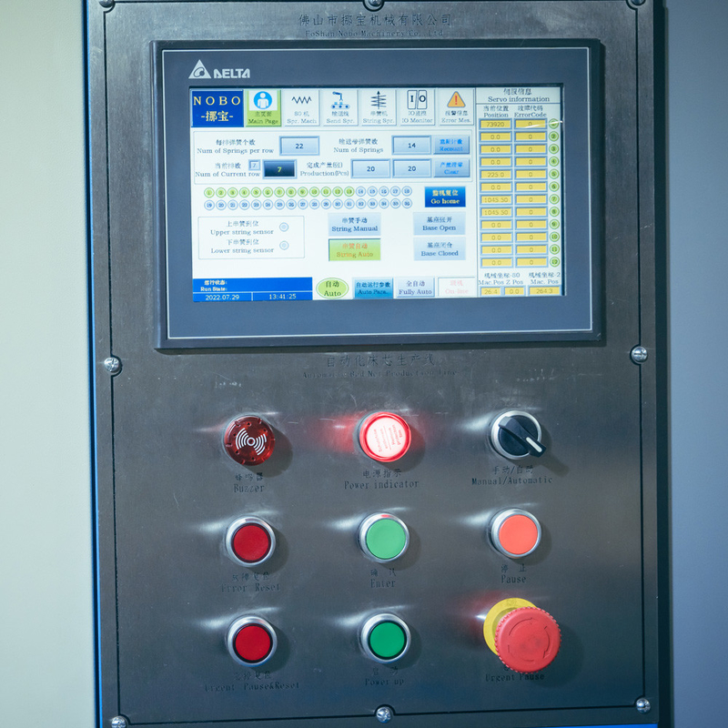 Efficacité automatique de machines de production nette de lit de ressort 60-90 feuilles/8 heures