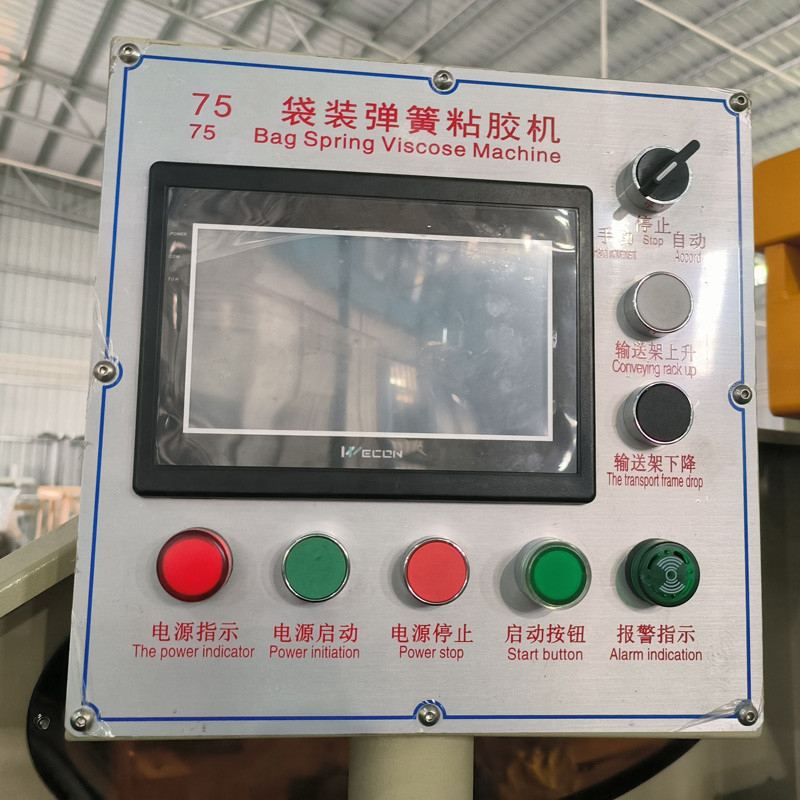 Ressort de poche de contrôle électronique collant le type manuel plate-forme se réunissante de machine